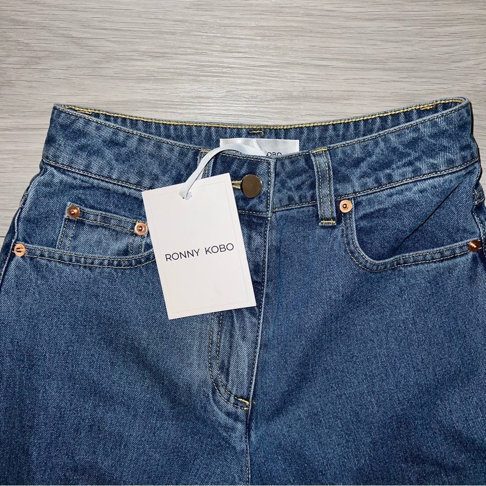 New Ronny Kobo Womens 70’s Flare Jeans Size 24 Indigo - Picture 5 of 10